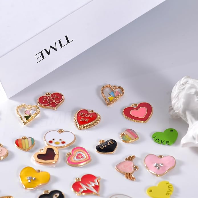 Bulk Gold Enamel Charms for Jewelry Making, Colorful Metal Charms Pendant for - Image 5