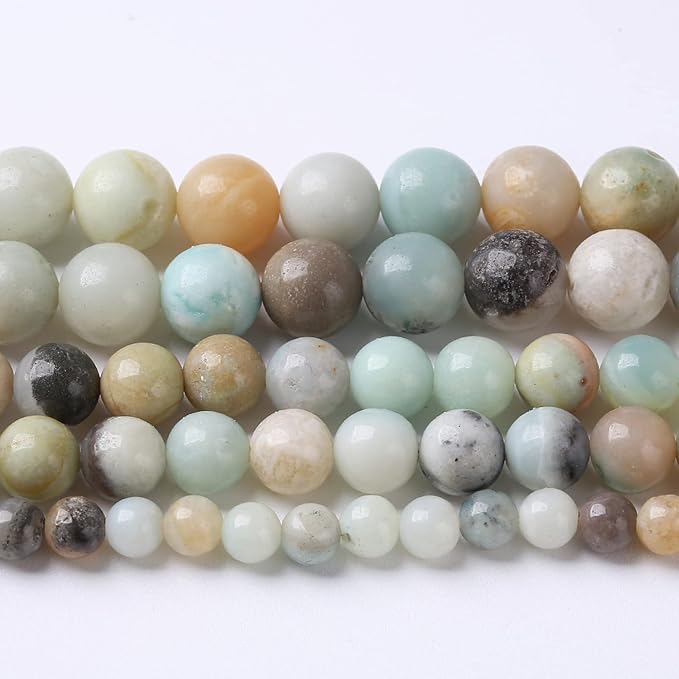 12mm 31pcs Natural Stone Beads Colorful Amazonite Gemstone Round Loose Beads by NaturalStoneBeads