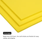 MECCANIXITY EVA Foam Sheets Yellow 9.8 Inch x 9.8 Inch 7mm Thick Crafts Foam - Image 4