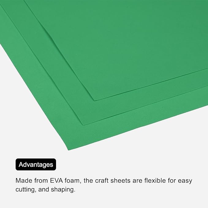 MECCANIXITY EVA Foam Sheets Emerald Green 19.7 Inch x 35.4 Inch 1mm Thick - Image 5