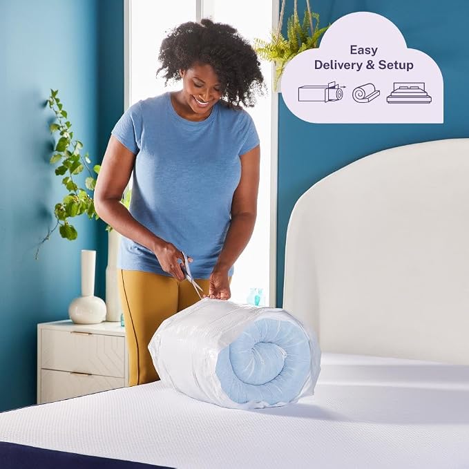 Sleep Innovations Dual Layer 4 Inch Memory Foam Mattress Topper, Queen Size - Image 8