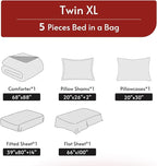 MUXHOMO 5 Pieces Twin XL Comforter Set, Reversible Bed in a Bag Twin XL Size - Image 5