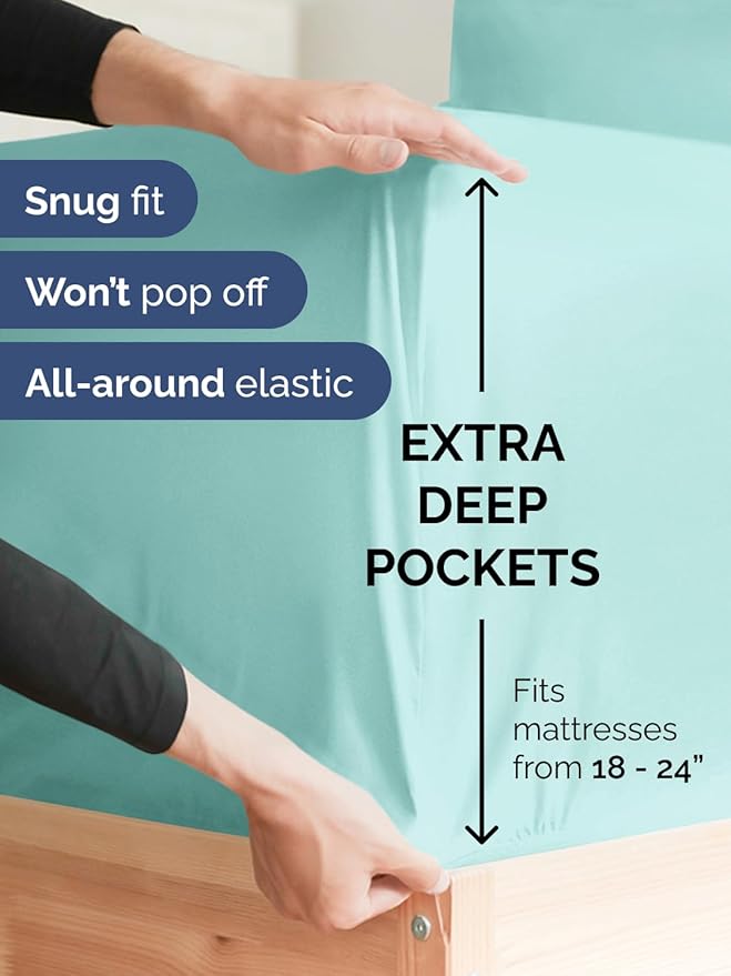 Extra Deep Split King Fitted Sheet - Image 2