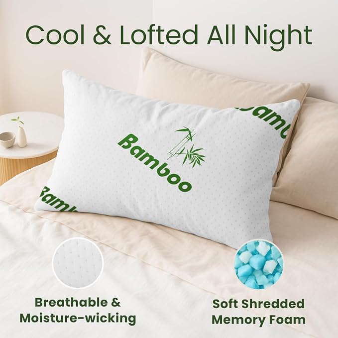 Shredded Memory Foam Pillow Queen Size - Image 2