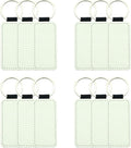 12 Pcs Sublimation Blank Keychains, PU Leather White Keychains Ornament Pendants by Goodhelperathome