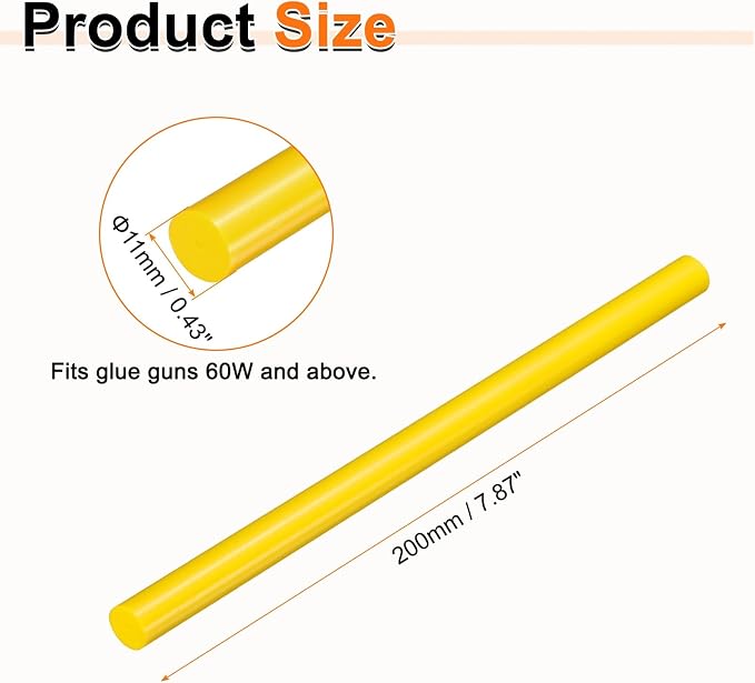 HARFINGTON 10pcs Hot Glue Sticks 0.43" Dia x 7.87" Long EVA Mini Hot Melt - Image 2