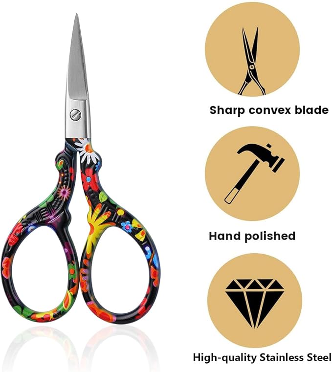 2PCS Sewing Embroidery Scissors, 3.6 Inches Sharp Stainless Steel Crochet - Image 3