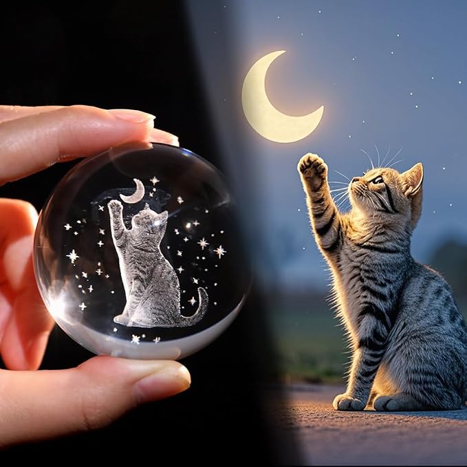 Cat Lover Gifts for Women Cat Crystal Ball Gifts for Christmas Mothers Day | - Image 7