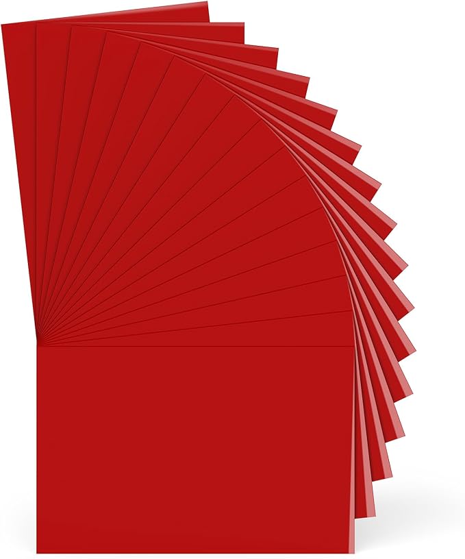 Heat Transfer Vinyl Bundle: 16 Pack 12" x 10" Red Heat Transfer Vinyl T-Shirt by YUITCE