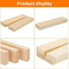 MECCANIXITY 4Pcs Basswood Carving Block, 0.8"x2"x8" Square Wooden Dowels Blocks - Image 4