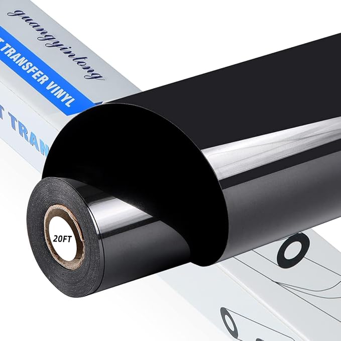 guangyintong Heat Transfer Vinyl Black HTV Rolls, Glossy Surface HTV Vinyl by guangyintong