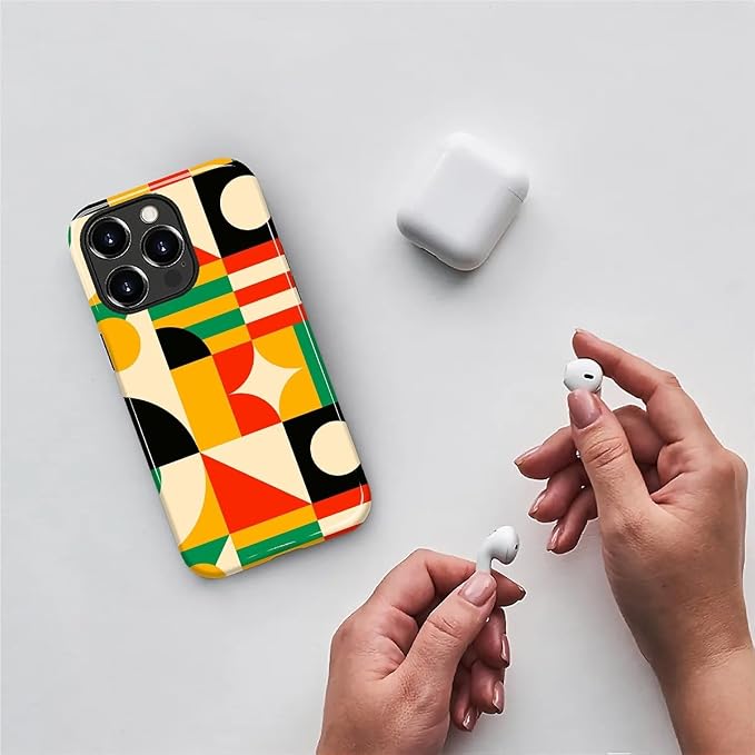 ZHEGAILIAN Case for iPhone 14 Pro Max, Geometric Colors Durable Shockproof - Image 3