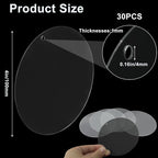 Zorfeter Clear Acrylic Blanks, 4 Inch Round, 30 Pack | Circle Ornament Blanks - Image 3