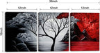Wieco Art 3 Panels The Cloud Tree Gallery Wrapped Modern Canvas Wall Art - Image 7
