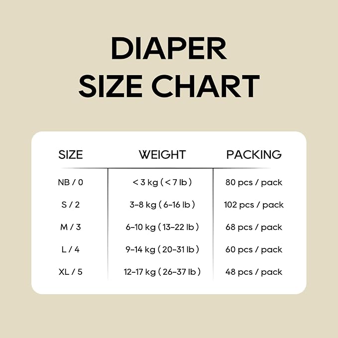 ECO BOOM Preemie Diapers, Viscose from Bamboo Diapers, Natural Soft Disposable Nappies for Infant, Size 0 Suitable for up to 7 lbs (Newborn - 80 Count)