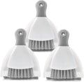Dust Pan Broom Brush Dustpan - Dustpan and Brush Set, Mini Dust Pans with Brushes, Handheld Broom Cleaning for Tables, Keyboards, Guinea Pig Cage, and Cat Litter, etc.（Gray 3 Set）