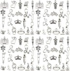 WOCRAFT 120pcs Antique Silver Medical Charms by WOCRAFT