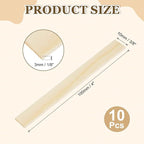 MECCANIXITY 10Pcs Wood Strips Slats, 1/8" x 3/8" x 4" Thin Wood Sticks Flat - Image 2