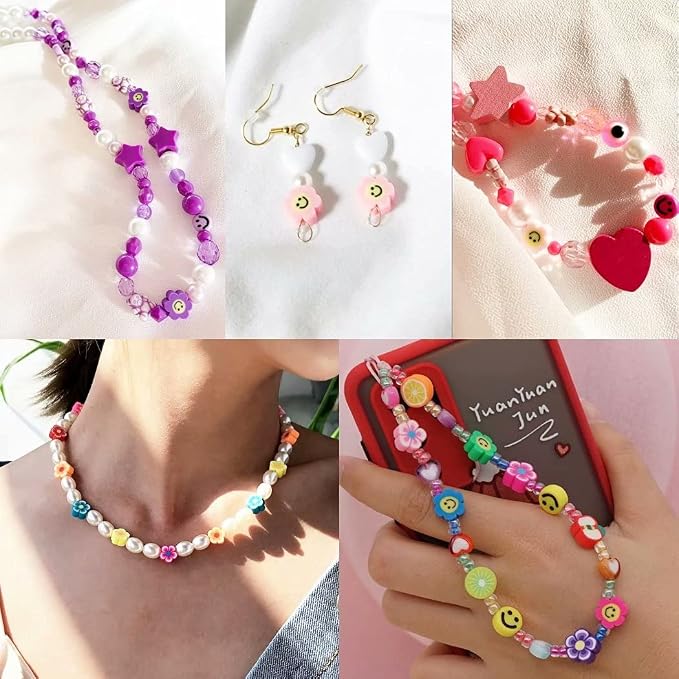 100pcs Mixed Polymer Clay Spacer Beads - Image 7