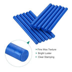 MECCANIXITY 12 Pcs Bright Blue Cylinder Sealing Wax Stick Glue Gun Wax Seal Rod - Image 3