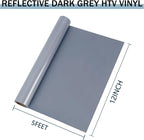 HTVVETUR Reflective Heat Transfer Vinyl Roll 12 Inch by 5 Feet Iron on DIY - Image 3