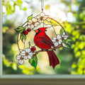 Red Cardinal Acrylic Suncatcher Window Hanging Red Bird Memorial Ornament by Unknown