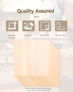 24 Pack Basswood Sheets for Crafts-12 x 12 x 1/8 Inch- 3mm Thick Plywood Sheets - Image 3