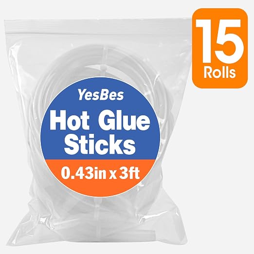 15 Rolls Hot Glue Sticks, Each Full Size 3 FT Long x 0.43" Diameter Glue Sticks - Image 6
