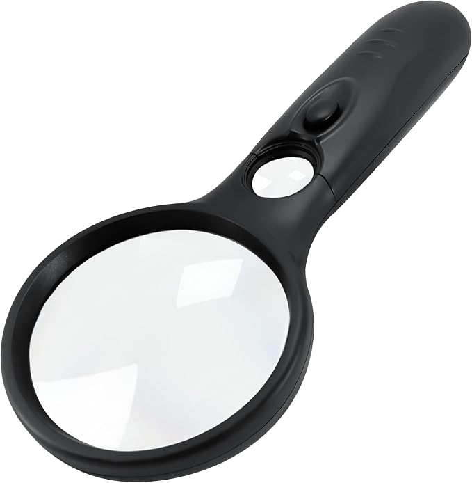 SeeZoom Magnifying Glass with Light, 3X Large Lens + 12X High Power Lens by seezoom