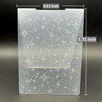 3D Plastic Embossing Folder Template Beautiful Stars Texture 4.13x5.71 Inch - Image 3
