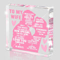 To My Wife Gift from Husband, Heartfelt Romantic Love Plaque, Anniversary and by MUZRUYOU