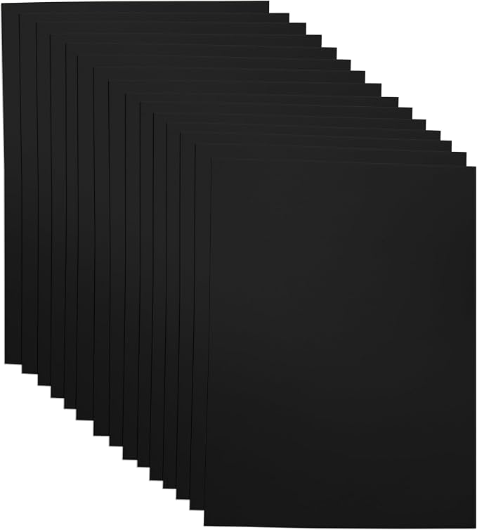 Black EVA Foam Sheets for Crafts, 15 Pack, 9 x 12 Inch, 2mm Thickness – Ideal by Ader+Products
