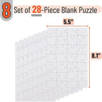 Mr. Pen- Blank Puzzle, 8 Pack, 28 Pieces/Pack, 5.5" x 8.1" | Blank Puzzles to - Image 2