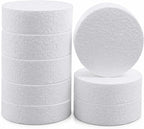 8 Pcs 3 Inch Foam Circles for Crafts, 1 Inch Thick White Polystyrene Round Foam by Unknown