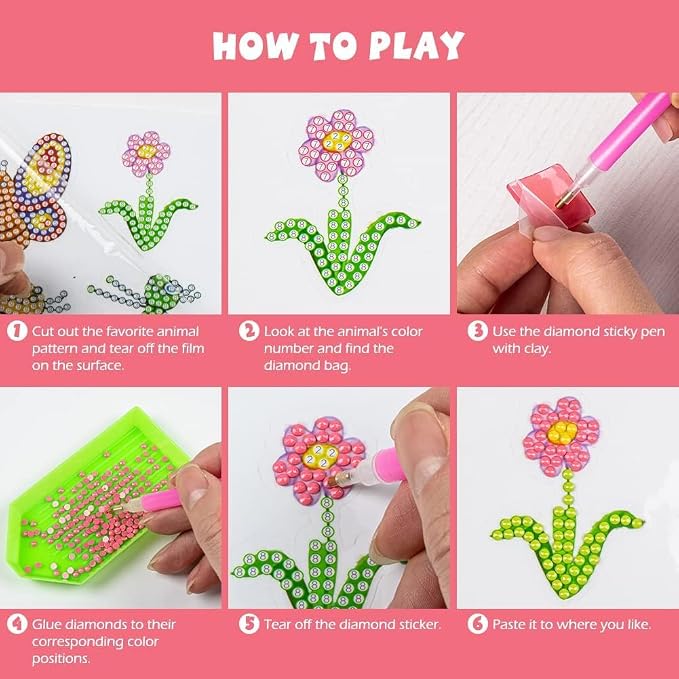 Labeol Diamond Art Kits for Kids Boys and Girls Ages 6-8-10-12 Easy to DIY - Image 3
