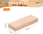 MECCANIXITY 4Pcs Basswood Carving Block, 0.8"x2"x6" Square Wooden Dowels Blocks - Image 2