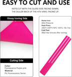 FUNKAKA Fluorescent Purple Pink HTV Heat Transfer Vinyl Rolls - Image 2