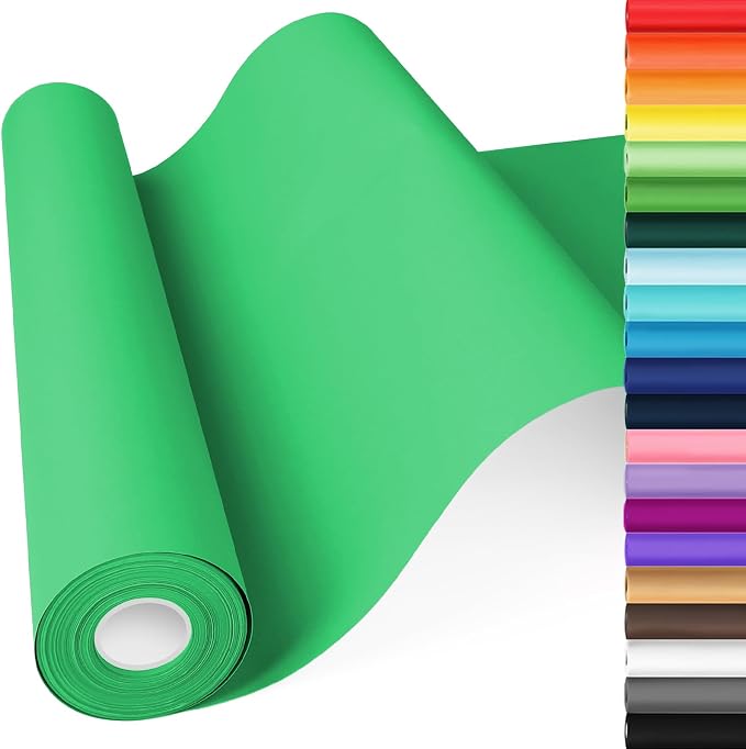 Parrot Green Wrapping Paper 15"x450", Solid Color Green Kraft Paper Roll by Donyang