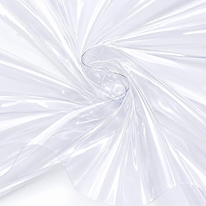 SHISU Clear TPU Vinyl Fabric 12 Mil, Heavy Duty Large Sheet | Large waterproof by SHISU
