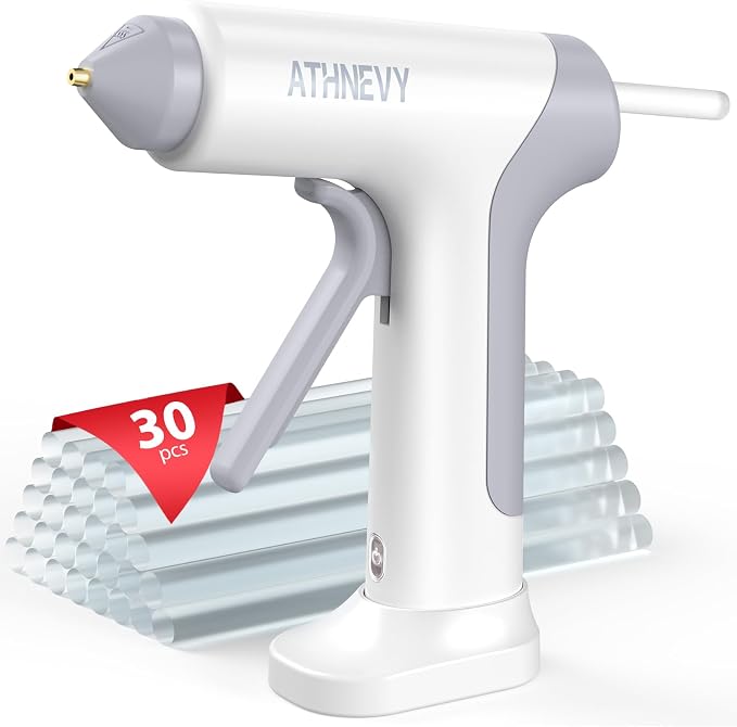 Cordless Hot Glue Gun, 4V 10s Fast Preheat, 2000mAh Battery by ATHNEVY