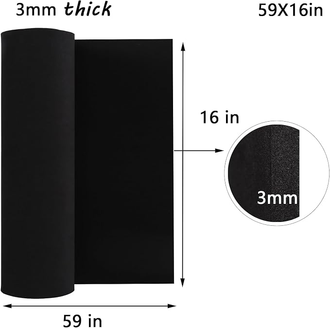 AMZQNART EVA Foam 3mm, Cosplay Foam 16x59 inch Black, - Image 2