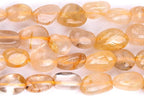 HAAMIIQII Natural Gold Rutilated Quartz Pebble Stone 5-8mm Small Irregular - Image 2