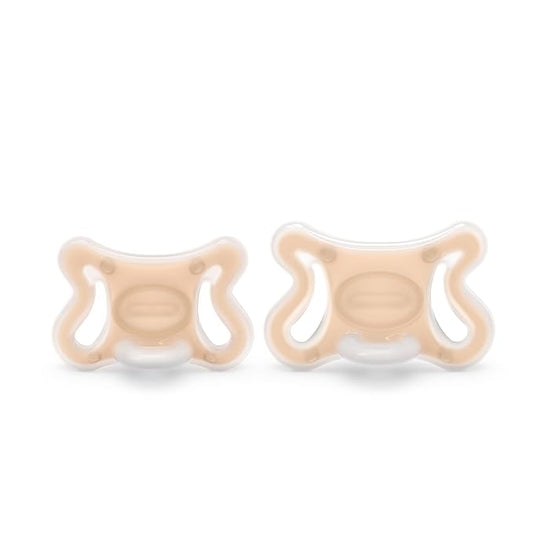 Suavinex Zero Zero Silicone Baby Pacifier w/SX Pro Physiological Pacifier Nipple, (6-18m), 2Pk Fair