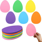 Ireer 48 Pcs Large Foam Easter Egg Cutouts 6 Inch Colorful Bulletin Board Decor by Ireer