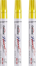 Overseas Yellow Paint Pens Permanent Markers, 3 Oil Based Paint Makrers | by Overseas