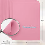Pink EVA Foam Sheets for Crafts, 9 x 12 Inch, 2mm Thickness – Ideal for DIY - Image 2