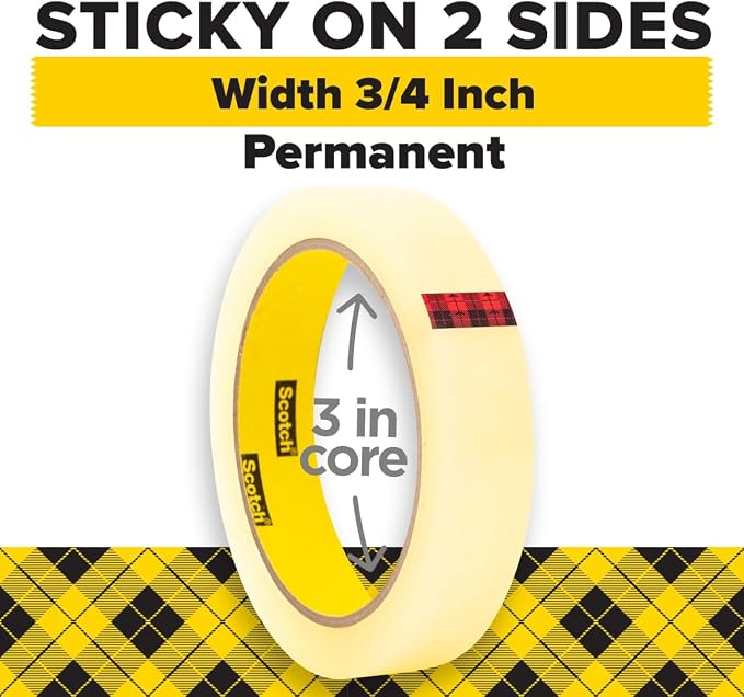 Scotch Double Sided Tape, Office and School Supplies - Image 2