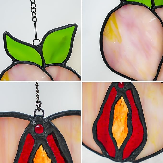 Peach Decor Stained Glass Suncatcher - Image 4