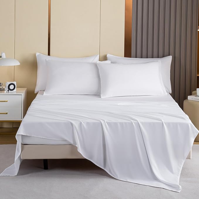 Lavisun Queen Flat Sheets 6 Pack, Soft & Breathable Bulk Sheets - Image 2
