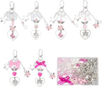 SUNNYCLUE 1 Box 171Pcs Small Bow Bag Charms Keychains Making Kit Love Romantic by SUNNYCLUE